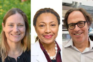 Three physician-scientists at Washington University School of Medicine in St. Louis have been newly elected to the Association of American Physicians. They are (from left): Patricia I. Dickson, MD, Dineo Khabele, MD, and Gregory D. Longmore, MD.