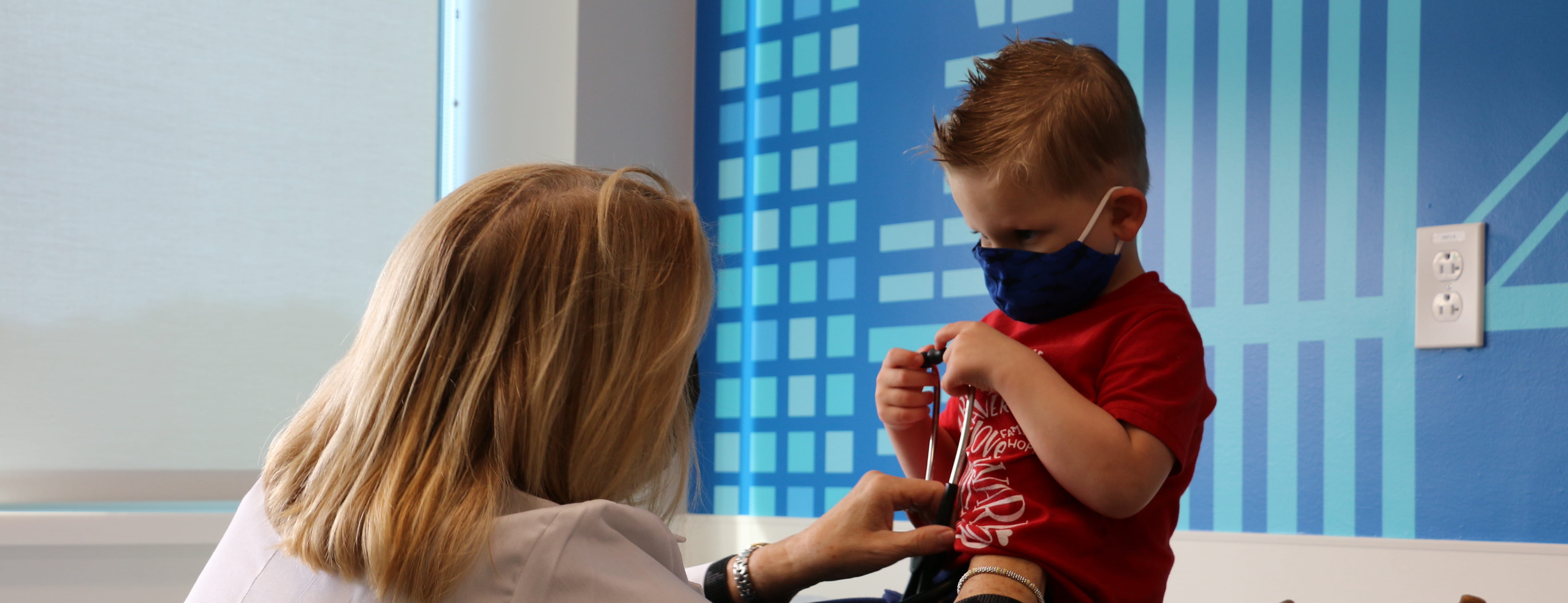 Little boy gets a check up for his heart