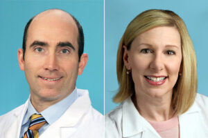 The Department of Pediatrics at Washington University School of Medicine in St. Louis has named pediatricians Jason Newland, MD, (left) and Cassandra “Casey” M. Pruitt, MD, to the newly created roles of vice chair of community health and strategic planning, and vice chair of outpatient health, respectively. The physicians treat patients at St. Louis Children’s Hospital.