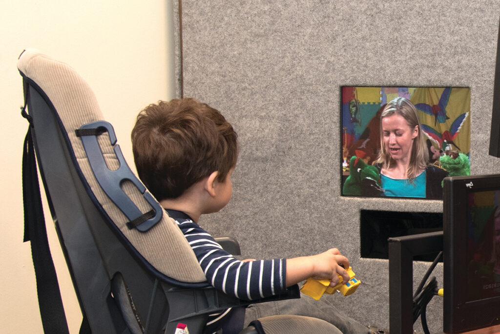 As a child looks at pictures on a screen, computers track eye movements to see what the child is actually focused on. Children with autism spectrum disorder focus less often on people's faces than children without the disorder. A new study, led by researchers at Washington University School of Medicine in St. Louis and the University of North Carolina School of Medicine, has identified abnormalities in the development of the brain’s visual system in infants that may predispose them to developing autism.