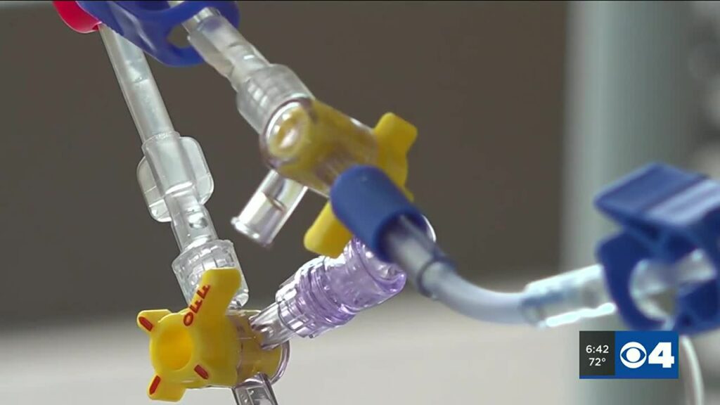 Tubes running to medical device